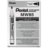 Rotulador Maxiflo Para Pizarra Blanca Trazo Fino Negro | Pentel | Pack 12 Unidades